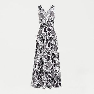 Black and ivory jcrew maxi dress